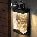 Lamomo Motion Sensor Outdoor Lights,3 Lighting Modes LED Integrated Porch Lights,1200 Lumen Dusk to Dawn Outside Wall Light with Seeded Glass,13W Modern Exterior Light Fixture Sconce for House Garage