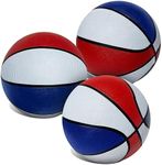 Botabee Red, White and Blue Mini Basketball Set for Pop A Shot Basketball Arcade Games - Size 3, 7” Junior Basketballs Suitable for Indoors, Outdoors and Arcade Basketball - 3 Pack