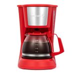 Holstein Housewares - 5-Cup Compact Coffee Maker, Red - Convenient and User Friendly with Auto Pause and Serve Functions, 5-Cup