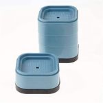 YANCI® Bed Riser, Furniture Risers, Anti Vibration Floor Pads Noise Cancelling Foot Stackable Non Slip Protector Heavy Duty Bed Table Leg Extender for Furniture Refrigerator, Set of 4