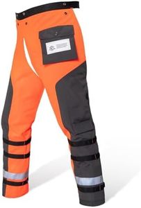 YARDMARIS Technical Wrap Chainsaw Chaps by UL Class A 8 Layers Chainsaw Pants Apron Style Orange Black