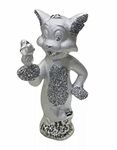 SILVER PETALS CRUSHED DIAMOND TOM AND JERRY CARTOON DISNEY SILVER BLING ORNAMENT