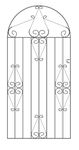 Classic Tall Metal Scroll Garden Gates 991mm GAP X 1867mm High Galvanised wrought iron gate CBZP43