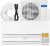 ROVSUN 2 Zone 9000 + 9000 BTU Mini Split AC/Heating System, 19 SEER2 Dual Zone 18000 BTU Ductless Wall Air Conditioner with Pre-Charged Condenser, Heat Pump & 25Ft Line Set, 208-230V