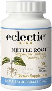 Eclectic Institute Raw Fresh Freeze-Dried Non-GMO Nettle Root | Prostate, Urinary Tract, and Male Support | 90 CT (250 mg)