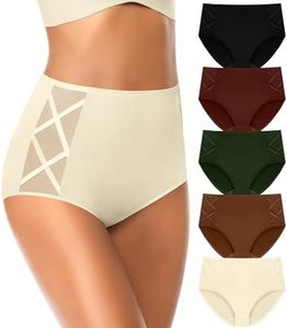ASIMOON Postpartum Underwear for Women Tummy control Plus Size High Waisted Underwear Women Soft Breathable Pregnancy Panties Cotton Stretch Briefs(XX-Large)