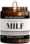 Milf Scented Candle - Hilarious Mum to Be Gifts, New Mum Gifts Women After Birth - Funny First Time Mum Gifts, Pregnancy Gifts, First Time Mum Gift - New Mum Funny Gift