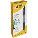 BIC Velocity Pro Refillable Mechanical Pencils - Black - Box of 12 (3 HB) Lead Pencils 0.7 mm with Eraser