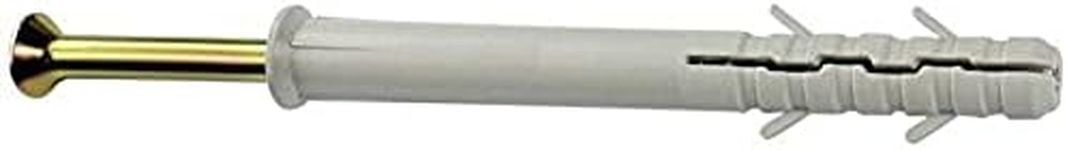 Merriway BH02841 (5 Pcs) Screw Type Solid Wall Frame Fixing with Nylon Plug M10 x 160mm (3/8 inch x 6.3/8 inch) - Pack of 5 Pieces