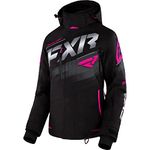 FXR Womens Boost FX Snowmobile Jacket Winter Snowproof YKK Black/Raspberry Fade, Black/Raspberry Fade, 8