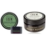 American Crew Forming Cream with Medium Hold & Shine for Shape, Control & Thickening (85g) Cream Texture for All Hair Types & Volume Boost Hair Powder for Thickness & Lift (1 x 10g), Unisex