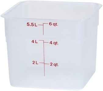 Cambro 6SFSPP190 CamSquare Storage Container, Translucent, 6 qt.