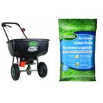 Scotts Turf Builder Edgeguard Pro Broadcast Spreader & 20238 Turf Builder Grass Seed All Purpose Mix 5Kg