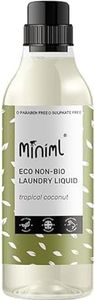 Miniml Eco Laundry Liquid Washing Detergent 1L - Natural Non Bio Coconut Scented Clothes and Fabric Softener for Machine or Delicate Hand Cleaning - 100% Vegan & Cruelty Free (33 Washes)