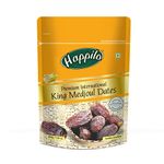 Happilo Premium International King Medjoul Dates 200 g | Khajoor Dry Fruit for Weight Management | Soft Chewy Texture & Sweet Caramel Taste | Gluten free & Zero Transfat