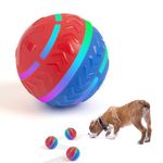 pet prime Interactive Dog Ball, Moving Dog Ball USB Rechargeable, Activated Smart Dog Toys for Boredom, Durable Interactive Dog Toys with LED Lights for Small Medium Large Dogs