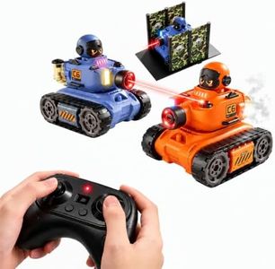 OBEST 2 Pack RC Battle Tanks with Infrared System & Sound Effects for Kids
