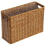 Capacity Straw Style Seagrass Basket Toys Large Desk with Hollow Holder Storage Japanese Rectangular Sundries Magazine Baskets Finishing for Hand Handmade Desktop Container