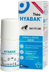 Hyabak Eye Drops - Moisturising & Refreshing Drops Gentle and Long-Lasting Relief From Long Screen Use & Contact Lens Wearers Preservative-Free 10 ml