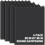 Tudomro 4 Pcs Soundproof Blanket 80'' x 96'' Sound Dampening Blanket with Grommet Outdoor Noise Barriers Studio Insulated Sound Absorption Sheet for Door Acoustic Noise General Indoor or Outdoor Use