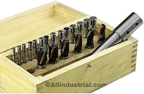 21 Pc. 5/16-5/8" HSS Counterbore Set Interchangeable Pilots 3/8" Shank