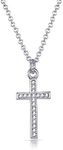 Philip Jones Silver Plated Pave Cro