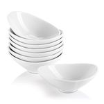 LIFVER Dip Bowls Set of 8, 3 Oz Dipping Bowls, Porcelain Serving Bowls, Soy Sauce Dishes for BBQ, Salad, Tomato Sauce, and Party Dinner, White