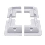 VIVLLEN Solar Panel Mounting Brackets ABS Bracket Kit 4PCS, Drill-Free Widely Used on Roofs of RV, Caravans, Vehicles, Camper Vans, Garages,Sheds, Deck of Boats (White)(4PC)