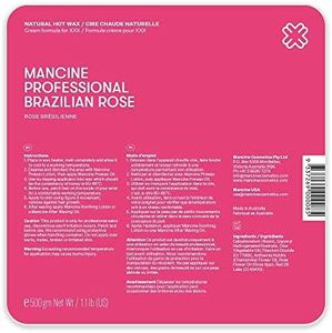 Mancine XXX Brazilian ROSE Cream Hard HOT WAX Depilatory - 500g TRAY PALLET