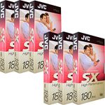 6 x 3Hrs High Quality JVC Blank VHS Video Tape Cassette For High Performance and Repeat Use SX180