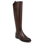 Franco Sarto Women's Classic Knee High Boot, Dark Brown Leather Wide Calf, 10 Wide