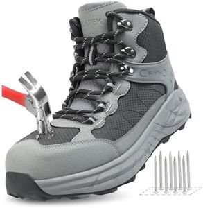 Steel Toe Work Boots for Men Non Slip Puncture Proof Safety Work Shoes for Men with Indestructible Construction Comfortable Perfect for Outdoor, Hiking, Construction Black 10