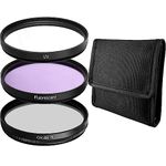 58MM Lens Filter Kit Bundle Pro, Includes 58MM CPL Filter, 58MM UV Filter, 58MM FL-D (UV, Polarizer Filter, Fluorescent Filter 58MM) Universal for Camera Lens w 58MM Filter + Lens Filter Travel Case