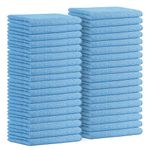 Avalon Towels Microfiber Cleaning Cloths (Value Pack of 36) Size 16" x 16", Highly Absorbent Cleaning Rags, Lint Free Cleaning Towels, Reusable and Washable, Microfiber Towels for Cars (Blue)