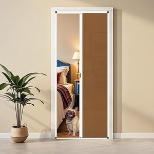 Customizable Interior Accordion Door – Aluminum Frame with Waterproof,Heat-Insulating Cellular Fabric,Sliding Screen Door for Bedroom,Bathroom，Patio, Kitchen,RV
