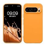 kwmobile Case Compatible with Google Pixel 9 Pro Case - Protective Slim TPU Phone Cover - Soft Matte Finish - Fruity Orange