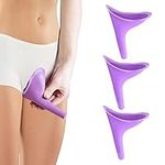 3 Pcs Female Urination Device, Reusable Silicone Female Urinal, Portable Pee Funnel for Women Standing Up to Women Pee Funnel for Outdoor, Travel, Camping, Hiking