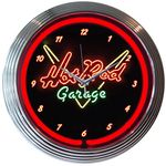 Neonetics Hot Rod Garage Neon Wall Clock, 15-Inch