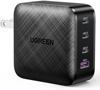 UGREEN 65W USB C Charger 4 Ports USB C Power Adapter GaN PD Fast Wall Charger Compatible with MacBook Pro/Air M2, Dell XPS, iPad Pro/Air, iPhone 16/15/14, Galaxy S24/S23, Steam Deck, and More