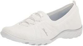 Skechers Women's Breathe Easy-Simple Pleasure Sneaker, White, 9