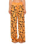 Vackutliv Halloween Pajama Pants Women Pumpkin Skull Ghost Print Pajamas Cute Funny PJ's Women's Jammies PJs, Ghost, X-Large