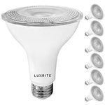 LUXRITE 6 Pack LED PAR30 Flood Light Bulb, 75W Equivalent, 4000K Cool White, 850 Lumens, 11W Dimmable, Indoor Outdoor Spotlight Bulb, Wet Rated, E26 Standard Base, UL Listed