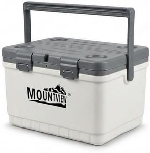 Mountview 22L Cooler Box,Portable Ice Box Esky with PU Foam Insulation,Double Lock Seal,Heavy Duty 100KG Seat,Includes 2 Ice Packs,Perfect for Camping Coolers,Small Esky,Lunch Box,Portable Cooler