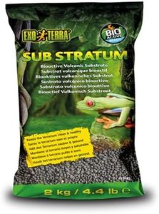 Exo Terra Sub Stratum, Bioactive Volcanic Substrate for Reptile Terrariums, Eliminates Odor, Offers Correct Moisture Levels 4.4 lb
