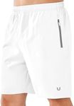 NORTHYARD Men's Athletic Running Shorts Quick Dry Workout Shorts Lightweight Sports Gym Basketball Shorts Hiking Exercise White-7 inches XL