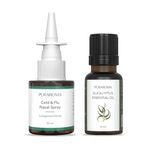Puraroma Cold & Flu Nasal Spray + Eucalyptus Essential Oil | Cold & Flu Wellness Care Combo | Supports Breathing Comfort & Seasonal Wellness | Suitable for Adults & Children | Non-Drowsy Family Nasal Care & Aromatherapy | EU Made