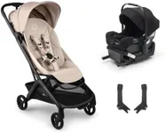 Bugaboo Butterfly 2 Travel Stroller Travel System - Turtle Air Shield by Nuna Car Seat - Taupe