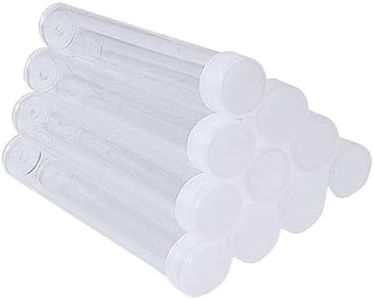 FUNOMOCYA 100pcs Plastic Test Tubes Clear Container Cosmetic Travel Containers Glass Test Tubes Glass Terrarium with Lid Test Tubes with Cork Test Tube Bottle Plastic Bottles Sugar Bottles