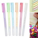 6pcs Scrapbooking Glue Pen, Quick Dry Glue Pen for Scrapbook Multi-Color Adhesive Glue Pens Glue Pens for Crafting DIY Drawing Papercrafts (6 Colors)