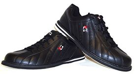 3G kicks bowling shoes for women and men, for right and left handed, 3G Kicks, black, 39 (US 6.5)